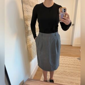 Vintage Grey Women's Skirt Size Large 31” waist